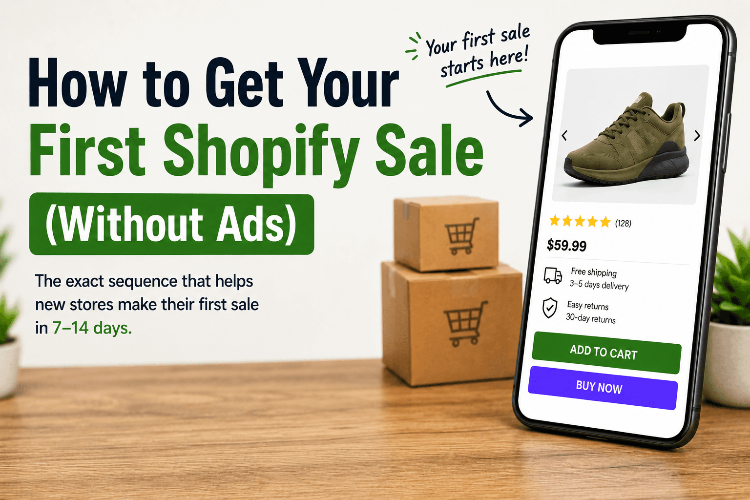 How to Get Your First Shopify Sale (Without Ads)